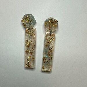 Elegant Gold and Silver Dangle Earrings
